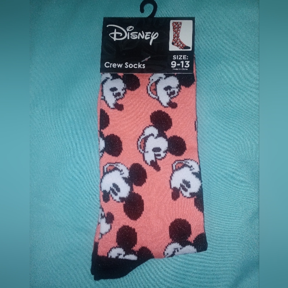 ♥️🤍💛 NWOT Womens Mickey Mouse Print Joggers Park Urban Street Size 4 W/ Socks - Picture 6 of 6